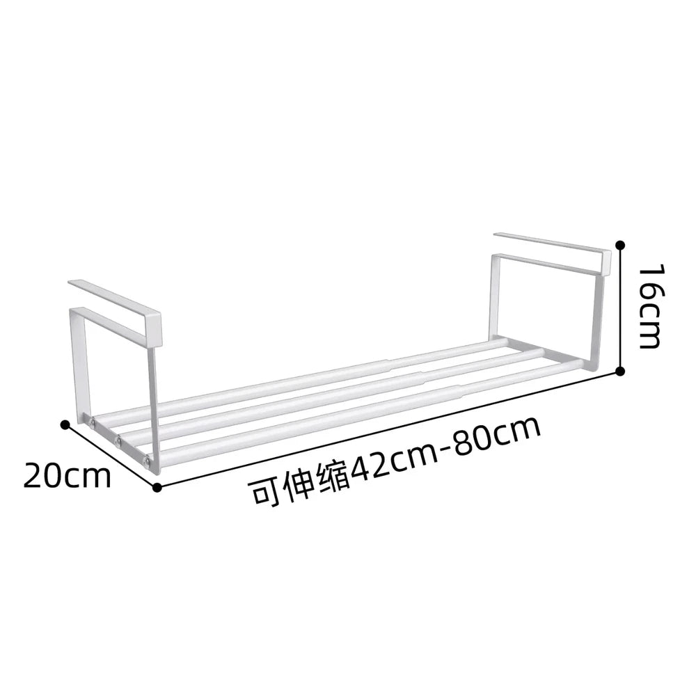 Shoe Rack | Space-Saving Layered Organizer For Home Shoe Cabinets | Under-Shelf Shoe Holder With Hanging Basket
