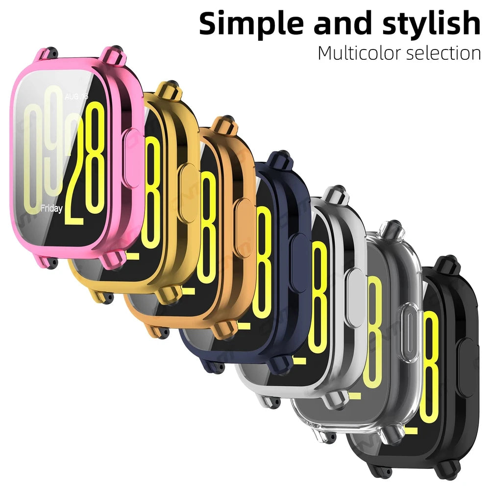 Case for Xiaomi Redmi Watch 5 Active/Lite Screen Protector Case Soft TPU All-Around Protective Bumper Cover Shell Accessories