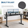 48 x 24 Inch Electric Standing Desk, Adjustable Height Sit Stand Computer Desk With 3 Memory Presets, Quiet Motor, Home Office