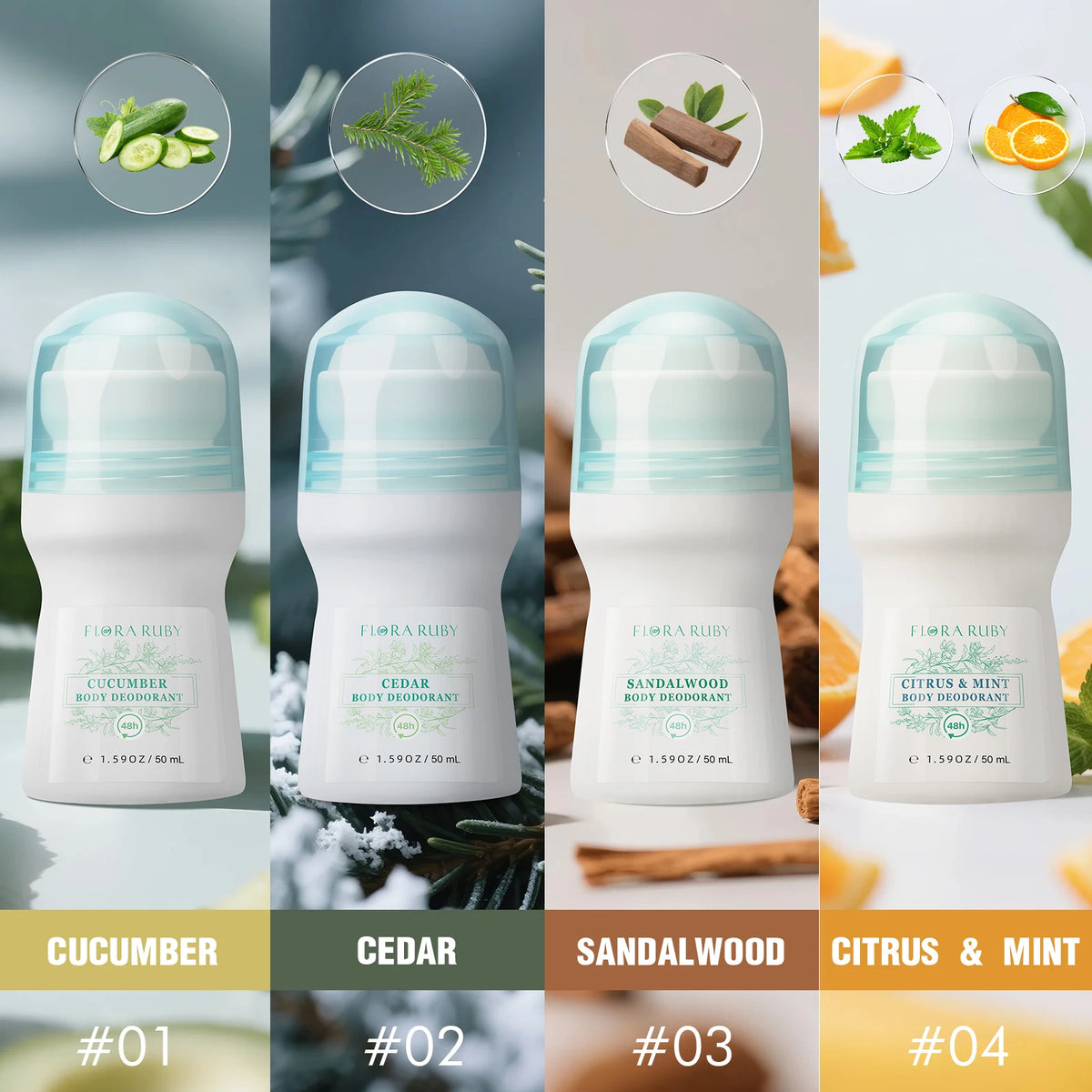 Flora Ruby Roll-On Deodorant