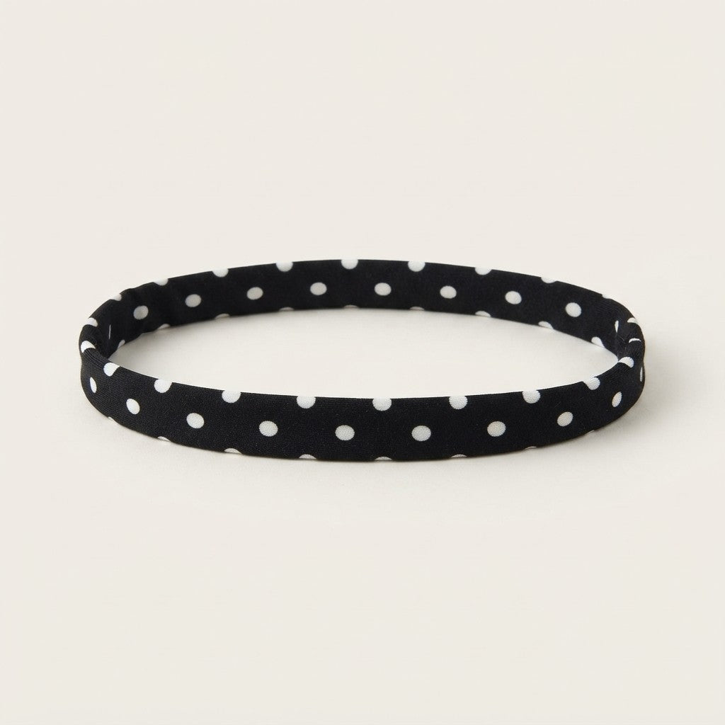 Y2K Retro Boho Breeze Wind Dot Stretch Women's Hairbands Korean Ins Fashion Wide Headbands Yoga Sports Dating Hair Accessories