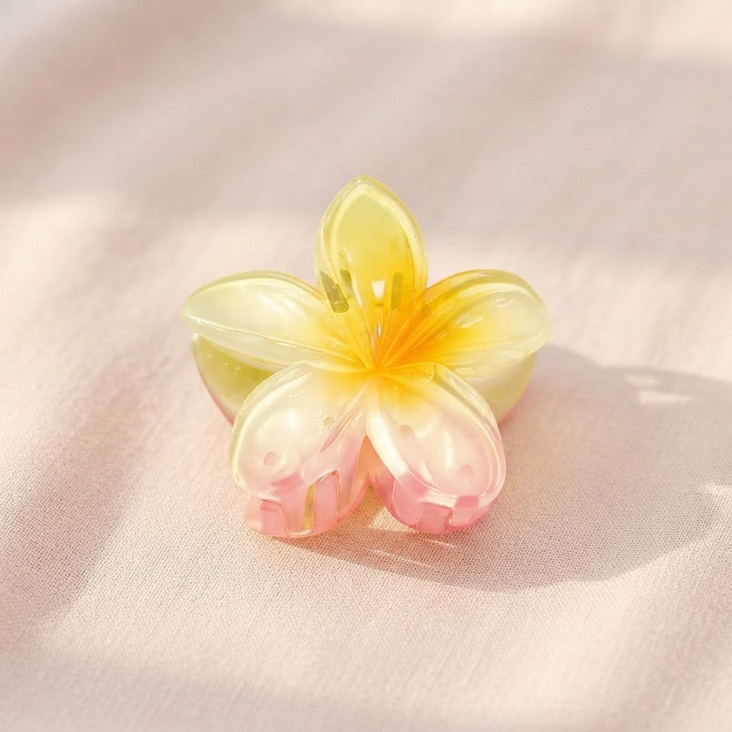 Bohemian Flower Hair Claw Clip For Women Sweet Floral Hair Claws Crab Clamp Barrettes Hawaiian Headwear Beach Accessories Girl