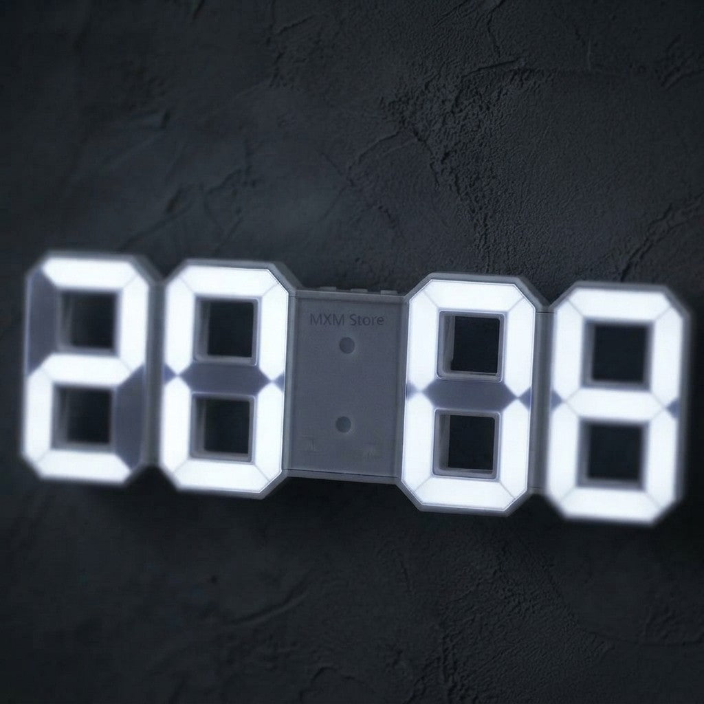 3D LED Digital Clock Wall Decoration Glow Night Mode Decoration for Home Adjustable Electronic Watch Clock Decor Clocks Garden