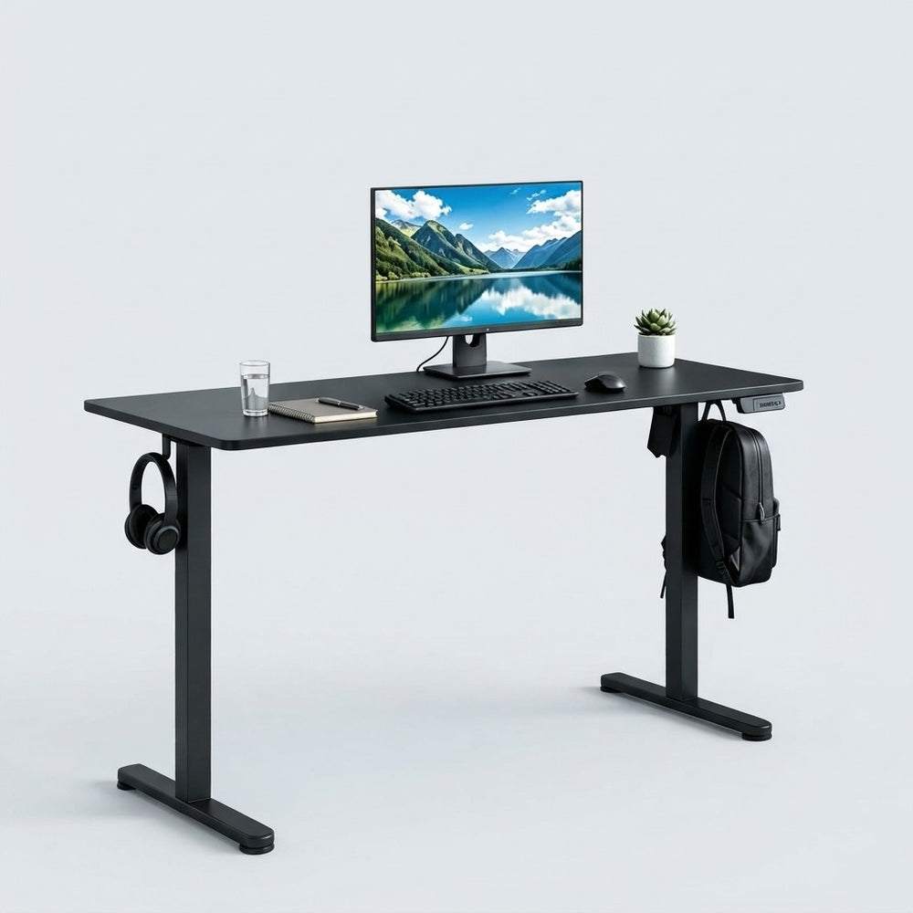 48 x 24 Inch Electric Standing Desk, Adjustable Height Sit Stand Computer Desk With 3 Memory Presets, Quiet Motor, Home Office